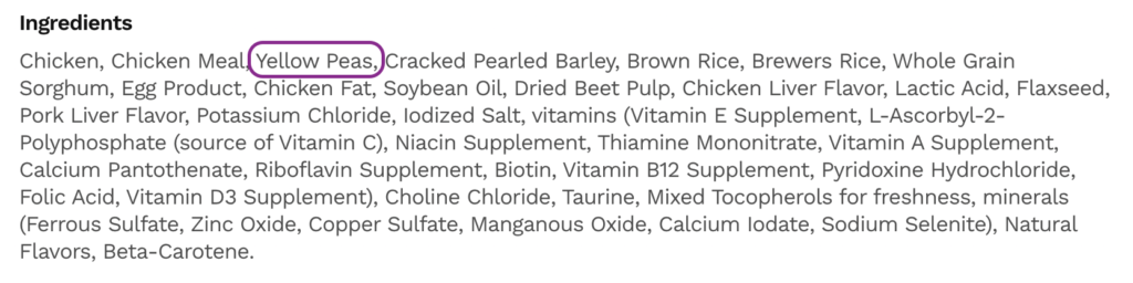 Grain Free Dog Food Ingredients